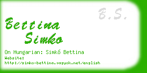 bettina simko business card